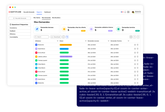 plateforme interface softyflow