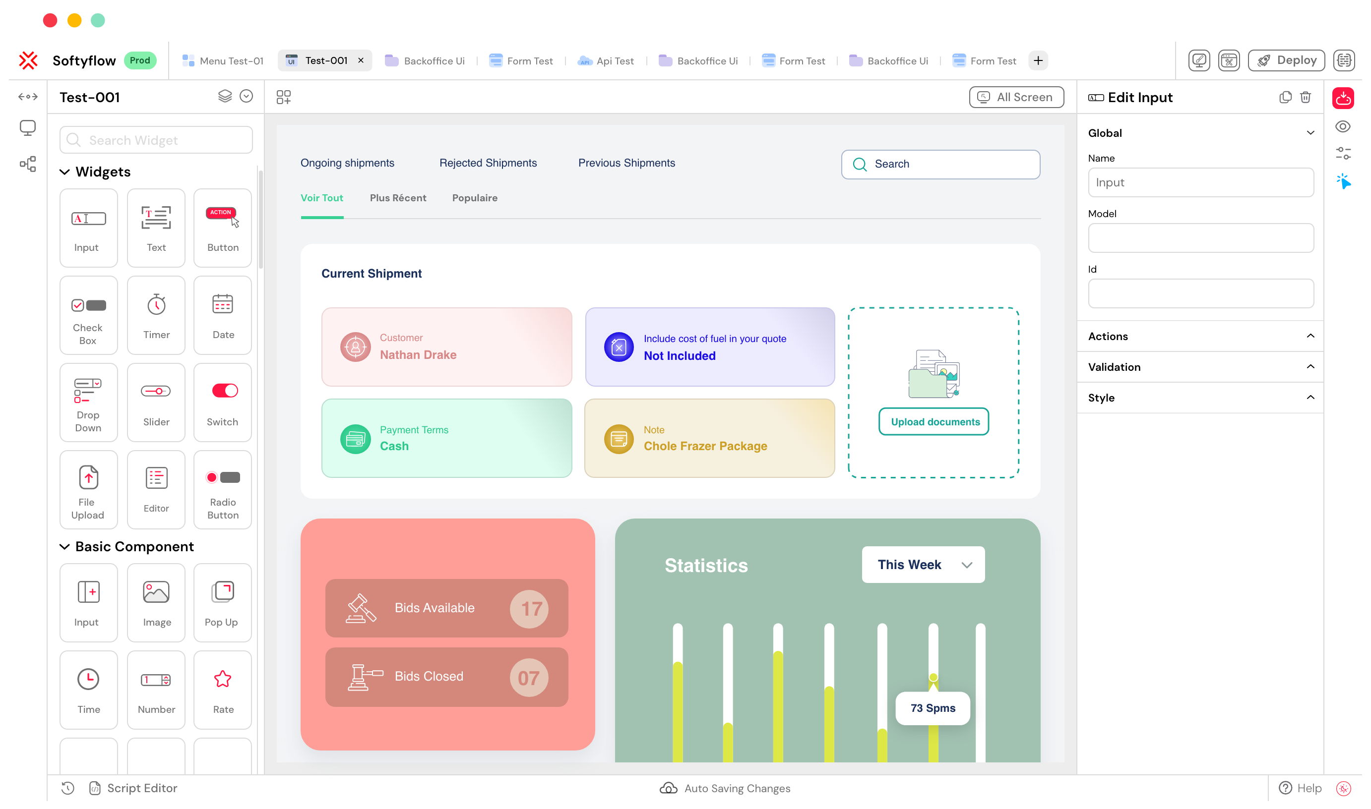 analyse interface softyflow