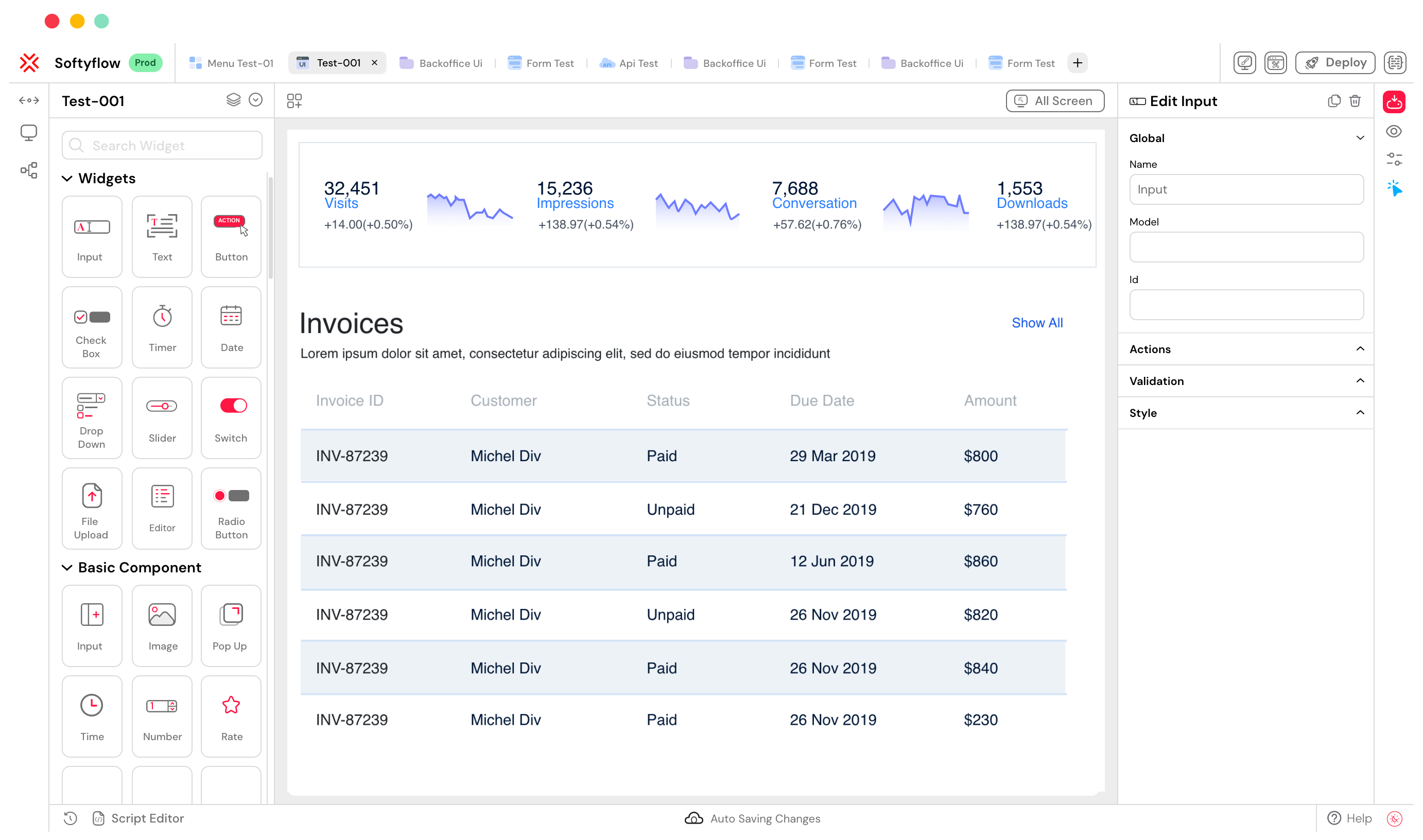 interface softyflow